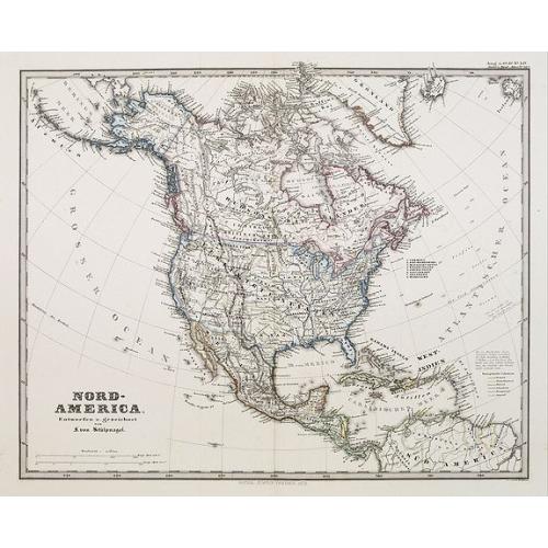 Old map image download for Nord-America. Entworfen u. gezeichnet von F. von Stülpnagel.