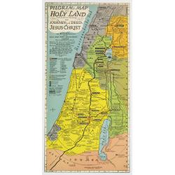 Pilgrim's map of the Holy Land : for biblical research, the journey's and deed's of Jesus Christ.