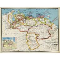 Old, Antique map image download for Mapa Fisico y Politico de los Estados Unidos de Venezuela..