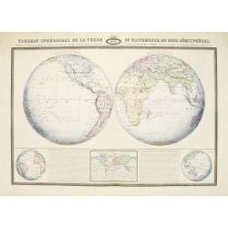 Tableau Sphéroïdal de la Terre ou Mappemonde en deux Hémispères. . .