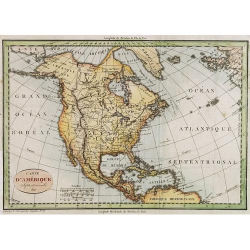 Old map image download for Carte d' Amérique Septentrionale 1817.
