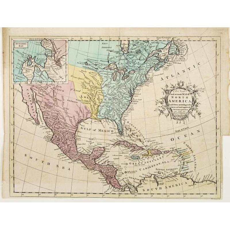 A New and accurate Map of North America, Laid down according to the latest and most approved Observations..