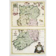 Old map image download for [Two maps] Parte settentrionale dell' Irlanda descritta.. / Irlanda Parte Meridionale..