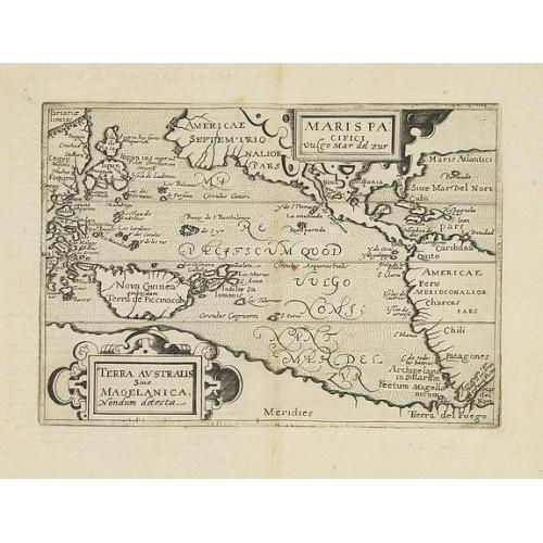 Old map image download for Maris Pacifici vulgo Mar del Zur.