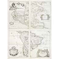 Old map image download for [4 sheets] America Settentrionale Colle Nuove Scoperte Sin All Anno 1688