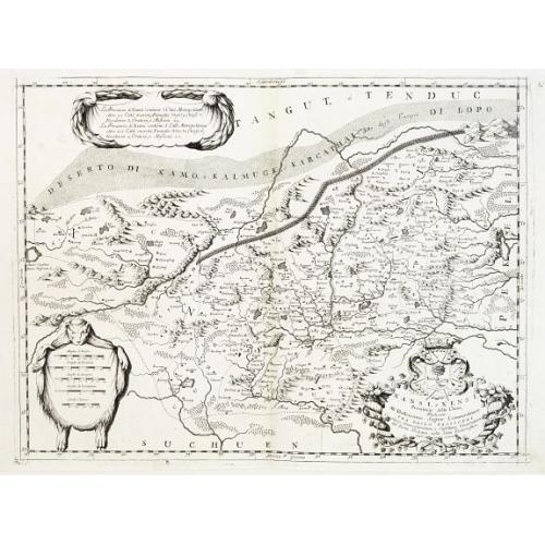 Old map image download for Xansi, e Xensi, Provincie della Cina..