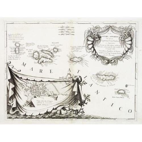 Old map image download for Isole Azzori, o Azzoridi dette altrimenti Acipitrum, Tertiae, Flandricae, et Superiores..
