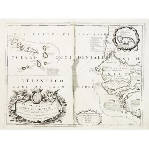 Old map image download for Bocche del Fiume Negro et Isole di Capo Verde..