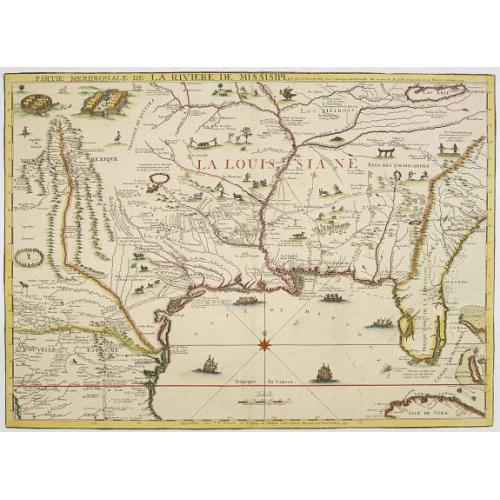 Old map image download for Partie Meridionale de La Riviere de Missisipi..