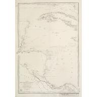 Old, Antique map image download for Carte de la Mer des Antilles - Partie Occidentale. . .