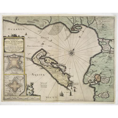 Old map image download for Carte particuliere des costes de Poittou, Aunis et de la Rochelle.
