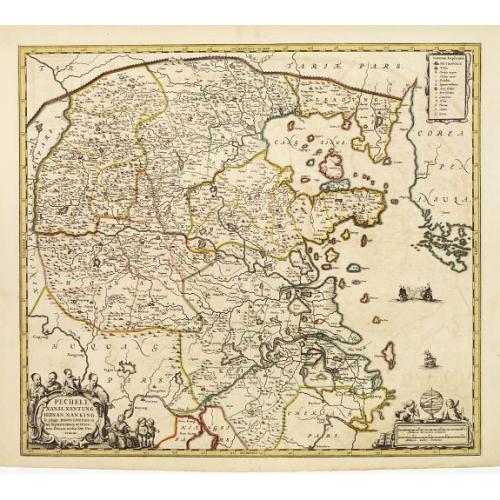 Old map image download for Pecheli, Xansi, Xantung, Honan, Nanking, In plaga Regni Sinensis..