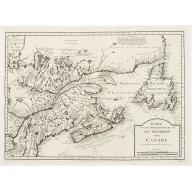 Old, Antique map image download for Karte von dem Ostlichen-Stucke von Neu Frankreich oder Canada..
