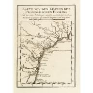 Old, Antique map image download for Karte von den Küsten des Französischen Florida..