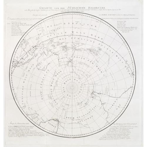 Old map image download for Charte von der Südlichen Halbkugel..