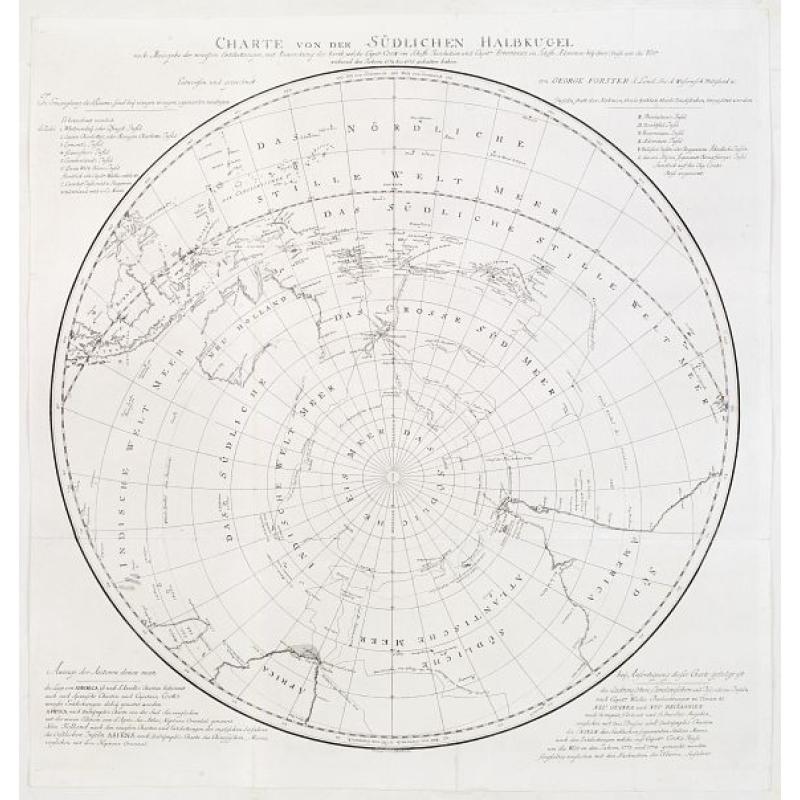 Charte von der Südlichen Halbkugel..