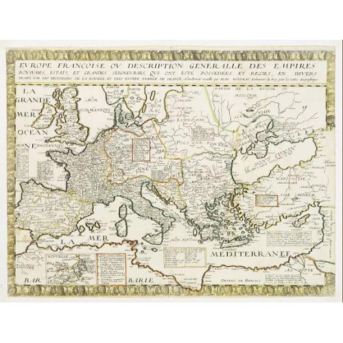 Old map image download for Evrope Francoise Ov Description Generalle Des Empires..