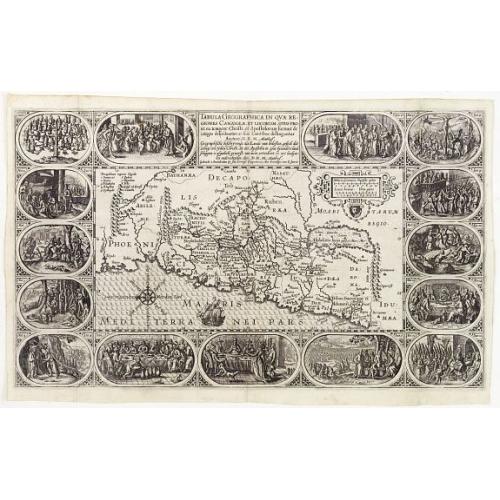 Old map image download for Tabula Geographica, in qua regiones Cananaeae, et locorum situs..