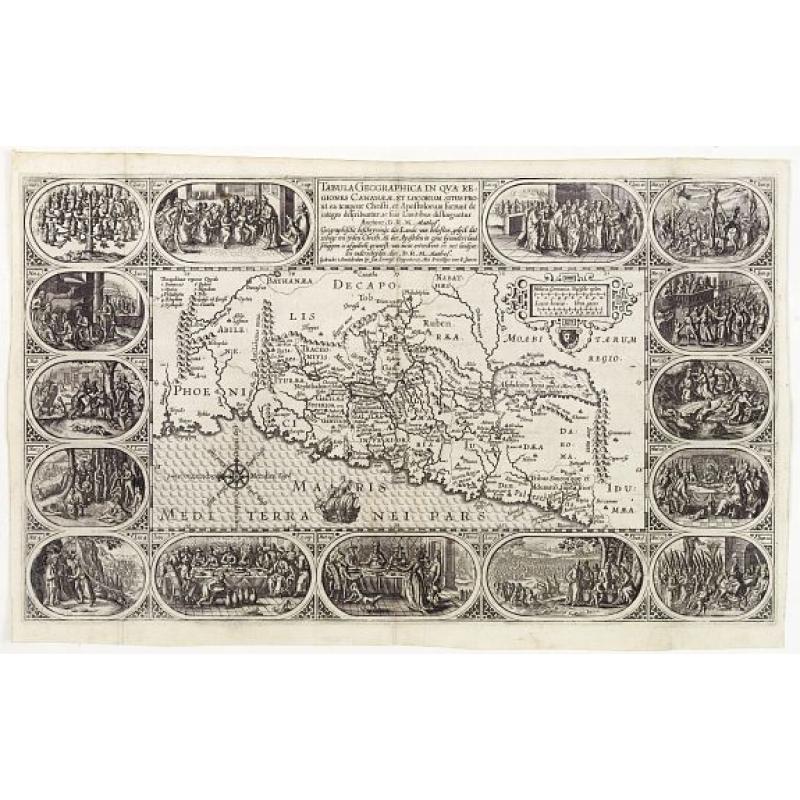 Tabula Geographica, in qua regiones Cananaeae, et locorum situs..