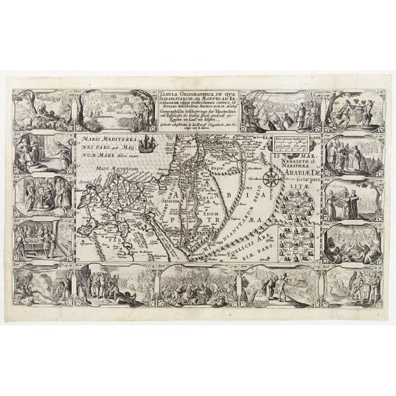 Tabula Geographica, in qua Israelitarum, ab Aegypto ad Kenahanaeam..
