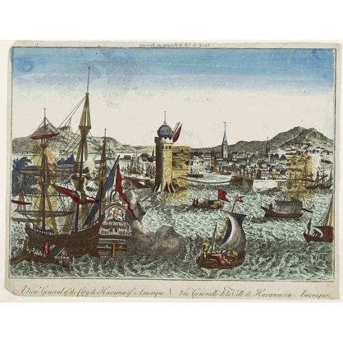 Old map image download for A view general of the City de Havana of Amerique. / Vue generale de ..