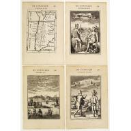Old, Antique map image download for P.les dv Chili. P.les dv Perov. Carthagene. Royavme de Chile. [4 prints]