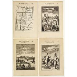 P.les dv Chili. P.les dv Perov. Carthagene. Royavme de Chile. [4 prints]