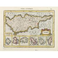 Old, Antique map image download for Cyprus.
