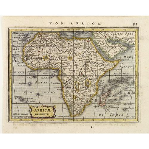 Old map image download for Africae Descriptio.