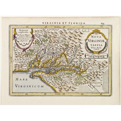 Old map image download for Nova Virginiae Tabula..