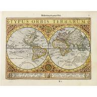 Old, Antique map image download for Typus Orbis Terrarum.