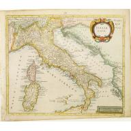 Old, Antique map image download for Italia Nova.