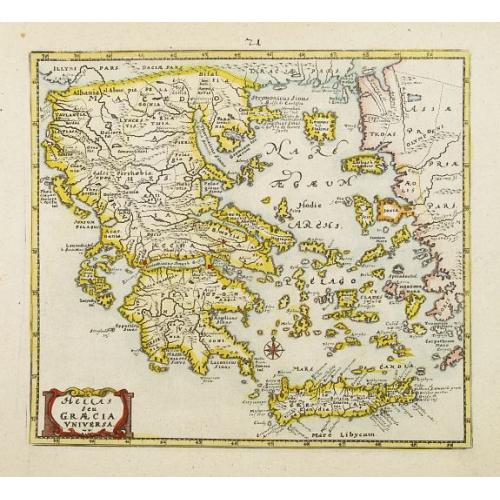 Old map image download for Hellas seu Graecia Universa.