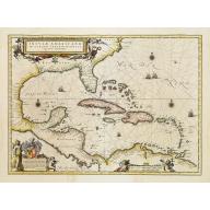 Old map image download for Insulae Americanae in Oceanus Septentrionali cum Terris..