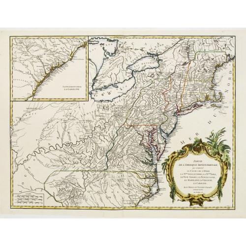 Old map image download for Partie de l'Amerique septentrionale.. le cours de L'Ohio..