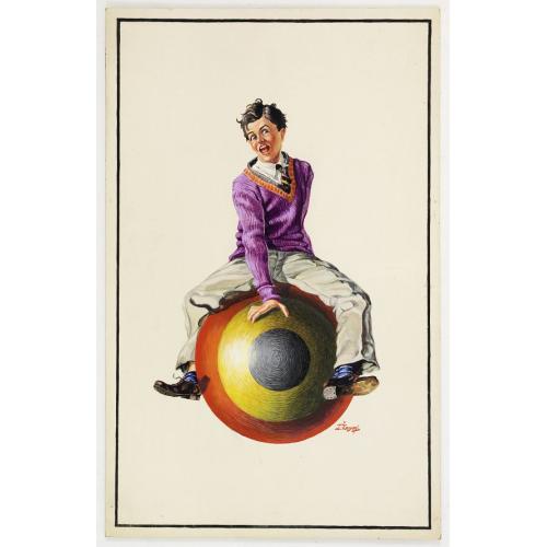 Young man on a bullet.