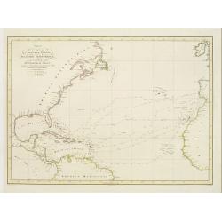 Carta del Oceano Atlantico Setentrional, con las Derrotas que siguió Dn. Cristobal Colon ..