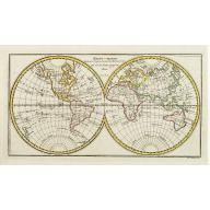 Old map image download for Mappe-monde Dessinée d'après toutes les Découvertes qui ont été Faites jusqu'en 1800. Par l'A.M. ..