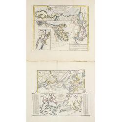 [2 maps] Carte des Nouvelles découvertes.. / Extrait d'une Carte Japonaise de l'Univers..