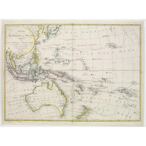 Old map image download for Karte von Australien oder Polynesien nach den Zeichnungen Reisebeschreibungen