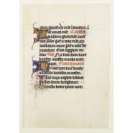 Old map image download for Manuscript leaf on vellum from a Dutch Book of Hours.