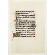 Old, Antique map image download for Manuscript leaf on vellum from a Dutch Book of Hours.