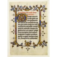 Old map image download for Manuscript leaf on vellum from a Dutch Book of Hours.