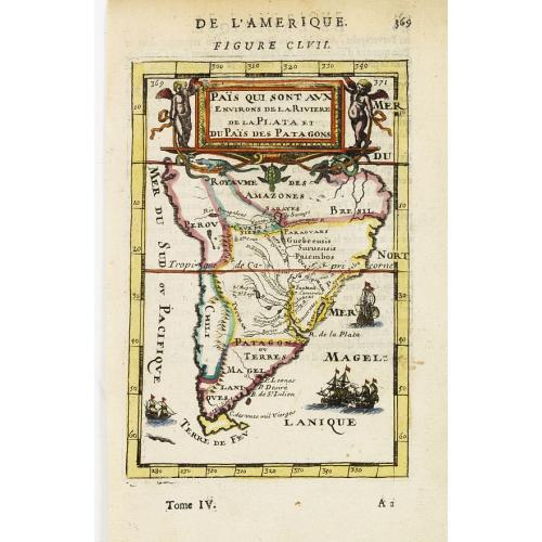 Old map image download for Païs qui sont aux Environs de la Riviere de la Plata et du Païs des Patagons.