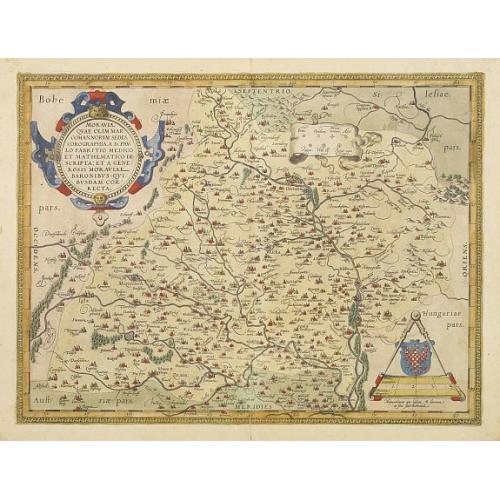 Old map image download for Moraviae, qvae olim Marcomannorvm sedes, corographia,..