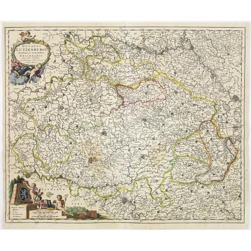 Old map image download for Ducatus Lutzenburgi Novissima et Accuratissima Delineatio.