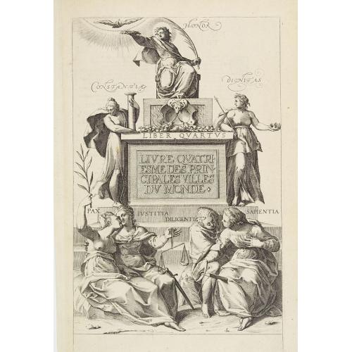 Title page : "Livre quatriesme des principales villes du monde"..