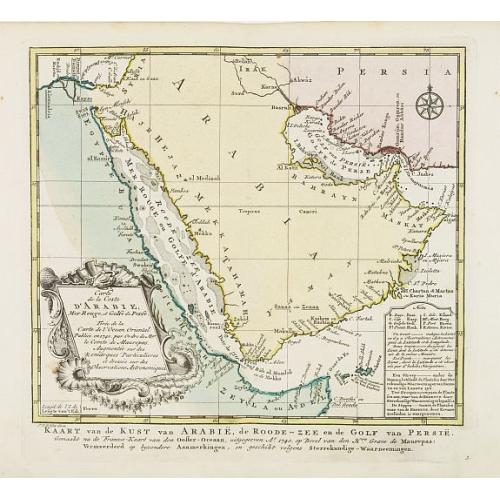 Old map image download for Carte de la Coste d'Arabie.