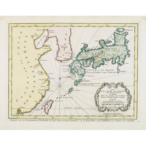 Old map image download for Carte des Isles du Japon.. Coree, Avec .. De la Chine..