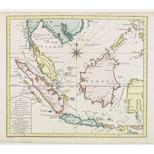 Old map image download for Carte des Isles de Java Sumatra et Borneo..